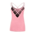 thumbnail image 7 of ZyeKqe Tank Top for Women Sleeveless Scoop Neck Camisole Spaghetti Strap Blouses Criss Cross Back Camis, 7 of 7