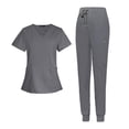 thumbnail image 2 of Uniformes de trabajo de enfermera Conjuntos de matorrales para mujeres Bolsillos múltiples Secado rápido Traje de enfermera resistente , M M SM SunniMix Uniformes de trabajo, 2 of 8
