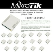 Mikrotik 20-PACK RouterBOARD 951Ui-2HnD RB951Ui-2HnD 2.4Ghz Wrls AP 1000mW OSL4