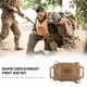 thumbnail image 4 of Bolsa de emergencia Molle con agarre, botiquín de primeros auxilios de supervivencia, accesorios de caza (marrón), 4 of 5