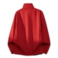 thumbnail image 6 of Fanshiluo Men's Stand Collar Full-Zip Long Sleeve Jacket, Lightweight Windproof Casual Outerwear with Side Pockets for Men,XL,Big and Tall Men, 6 of 8