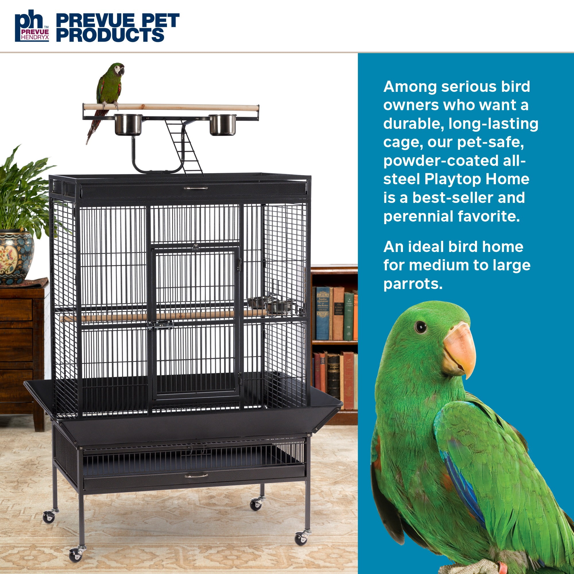 Prevue Pet Products Signature Select Series Wrought Iron Bird Cage Black Hammertone