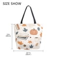 thumbnail image 5 of FORMRS Womens Canvas Tote Bag with Zipper Inner Pocket Shoulder Handbag, Fall Books, 5 of 7