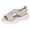 Beige, variant on Women's Orthopedic Walking Shoes Platform Sandals Sparkly Rhinestone Stretch Mesh Slip on Casual Open Toe Athletic Tennis Shoes Grey Size 8.5