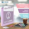 thumbnail image 4 of Davis Group Economy 3-Ring View Binders, 1" Round Rings, 225 Capacity, Assorted, Pack of 4, 4 of 4