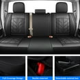 thumbnail image 2 of Dodge Ram Truck 1500/2500/3500 2009-2023, Black, PU Leather, Cushion Protector, Full Set Seat Covers, 2 of 10