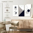 thumbnail image 5 of Elephant Stock Marble Geometric Abstract Xviii Wall Art - Horizontal Multi Panel Canvas - Living Room Wall Decor - Abstract Multi Panel - White And Black Decor - 65" x 42", 5 of 8