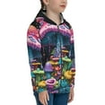 thumbnail image 5 of Kdxio Colorful Mushroom Pattern Kids Boys Girls Zip Up Hoodie 3D Printed Hooded Sweatshirt Hoody Coat with Pocket 7-12 Y-Medium, 5 of 6