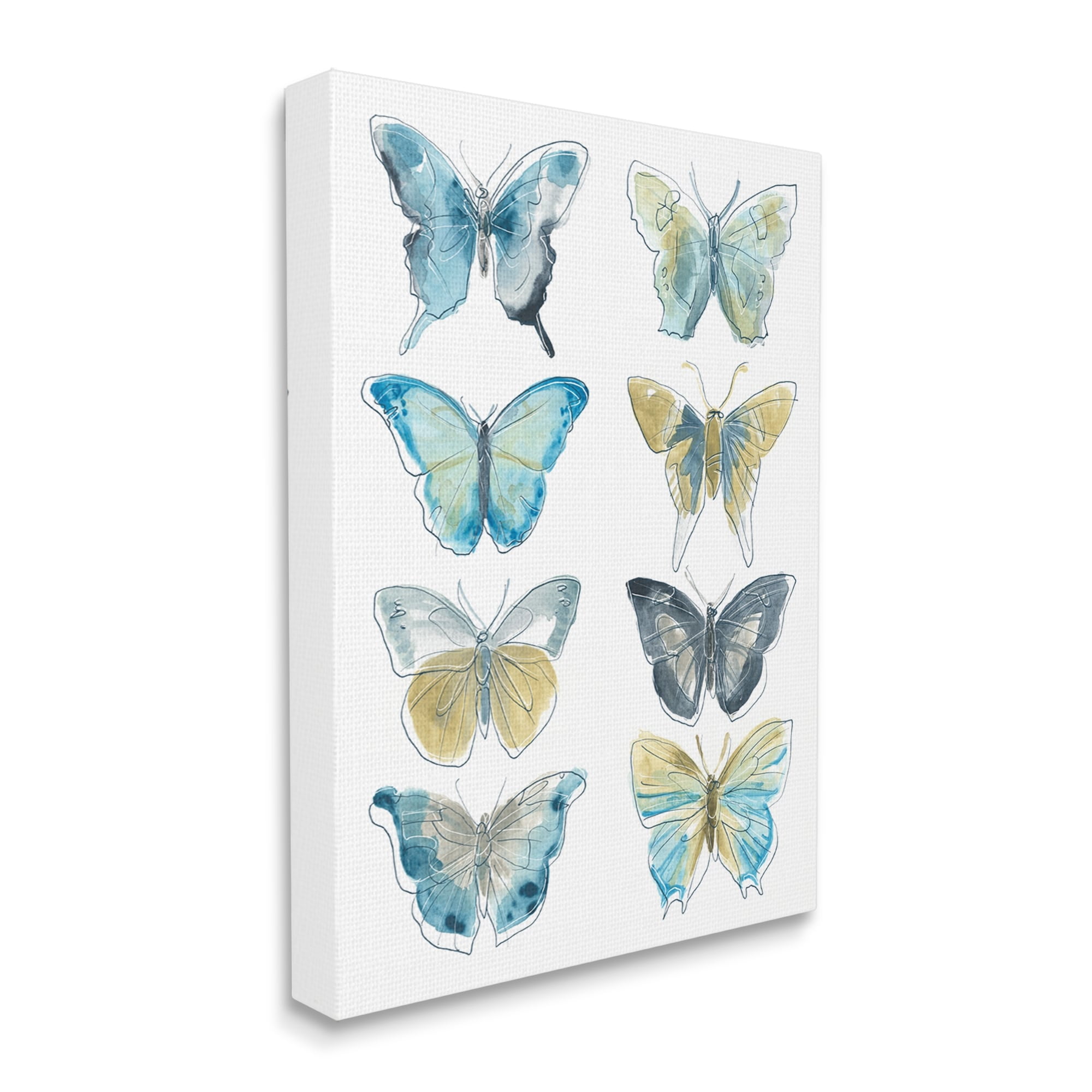Stupell Varied Butterflies Insect Patterns Animals & Insects Painting Gallery Wrapped Canvas Print Wall Art