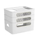 thumbnail image 2 of Caja de almacenamiento para enrutador, estuche para guardar cables de alambre para sala de estar, oficina, decoración del hogar Blanco 3 niveles, 2 of 9