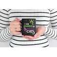thumbnail image 2 of I am Guarded by Magical Cats, Cup, Cat Lovers and Pawrents, Black 11oz Ceramic Mug, 2 of 5