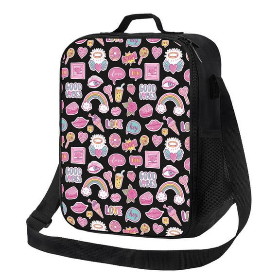 Lsque Elements Lunch Bag Lunch Box for Women Men Reusable Insulated Lunch Tote Bag,Leakproof Thermal Cooler Sack Food Handbags Case High Capacity