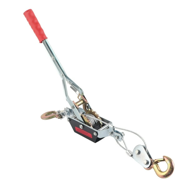 Power Rope Puller Wire Rope Hand Power Puller Tighten Tool Mini Tightener Double Hook Lifting Tool2 Ton