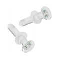 thumbnail image 6 of BodyJewelryOnline Clear Gorilla Glass Straight Flat Back Labret Studs Retainer 8G to 20G Men Women, 6 of 8
