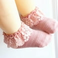 thumbnail image 6 of Baby Girl Socks Infant Toddler Ruffle Socks Princess Eyelet Frilly Little Baby Girls Lace Ruffle Socks, 4 Pairs, 6 of 7