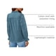 thumbnail image 4 of Blusa de Encaje Calada para Mujer PRETTYGARDEN Azul Niebla Talla M, 4 of 7
