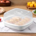 thumbnail image 4 of BESTYASH 1Pc Microwave Oven Steamer Basket White with Heat Resistant PP Material and Easy Clean Design, 4 of 7