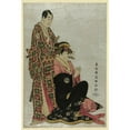 thumbnail image 2 of Tōshūsai Sharaku 17x24 Black Ornate Framed Double Matted Museum Art Print Titled: Sawamura Sojuro (To) Segawa Kikunojo (1794), 2 of 5