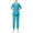 Light Blue, variant on Brnmxoke Scrubs for Women Scrub Set - Yoga Jogger Pant and Stretch Breathable V-Neck Top with Pockets Nursing Uniform