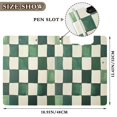 thumbnail image 3 of FORMRS A4 Clipboard Folder with Pen Holder Horizontal Foldable School Office Binder, Green and White Plaid Pattern, 3 of 9