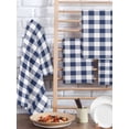 thumbnail image 2 of Navy Blue White Plaid Hand Towels Set, Waffle Weave Kitchen Towels 4 Pieces, Farmhouse Checkered Buffalo Microfiber Hair Face Bath Tea Towel Absorbent Quick Drying Cleaning Dish Cloths 15.7"x23.6", 2 of 7
