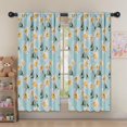 thumbnail image 5 of Blackout Kids Curtains,Lightblue Daisy Flower Yellow Centers Pattern Childrens Insulated Curtains Set Of 2,Bedroom Essentials,Toddler Room Decor 52"x63", 5 of 5