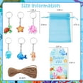 thumbnail image 4 of Under The Sea Party Favors, 72pcs Ocean Animal Baby Shower Birthday Decorations with Sea Animal Keychains Thank You Tags Blue Organza Bags for Ocean Sea Baby Shower Birthday Party, 4 of 7