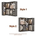thumbnail image 4 of Aheaplus 72" Closet System - 6 Drawers, 4 Rods! Use in Wardrobe/Corner, or Build Walk - in Style. Maximize Space, Adjustable Dividers, Wall - Mount for Safety-Gray Oak, 4 of 5