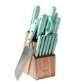 thumbnail image 5 of MARTHA STEWART 14-PIECE CUTLERY SET, Green with Wood Block, 5 of 5