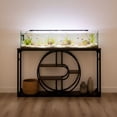 thumbnail image 4 of Heavy-Duty Metal Aquarium Dining Table Stand – Multi-Tier Storage Cabinet & Power Outlets – Anti-Tip Frame – Fits 55-75 Gallon Fish Tank, Turtle, or Reptile Terrarium – Vintage Color, 4 of 6
