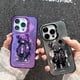 thumbnail image 2 of Case for IPHONE11 12 Color Silver Laser 3PROMAX 14PRO 15 15PRO Personality Anti-drop 15PROMAX Tide Cool Bear Mobile Phone Case, 2 of 5