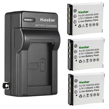 Kastar 3-Pack Battery and AC Wall Charger Replacement for VIVITAR 02491-0028-00 02491-0028-01 02491-0028-05 02491-0045-00 02491-0054-01 02491-0054-02 02491-0054-05 BLI-31