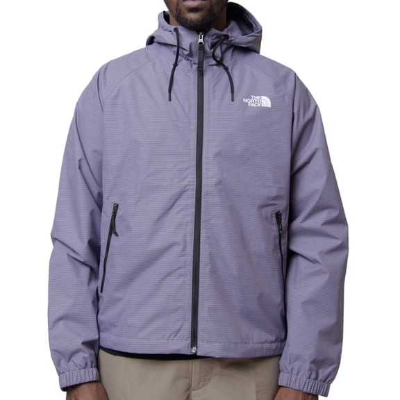 The North Face Men's Antora Rain Jacket Horizontal Stripes Lunar Slate 2XL
