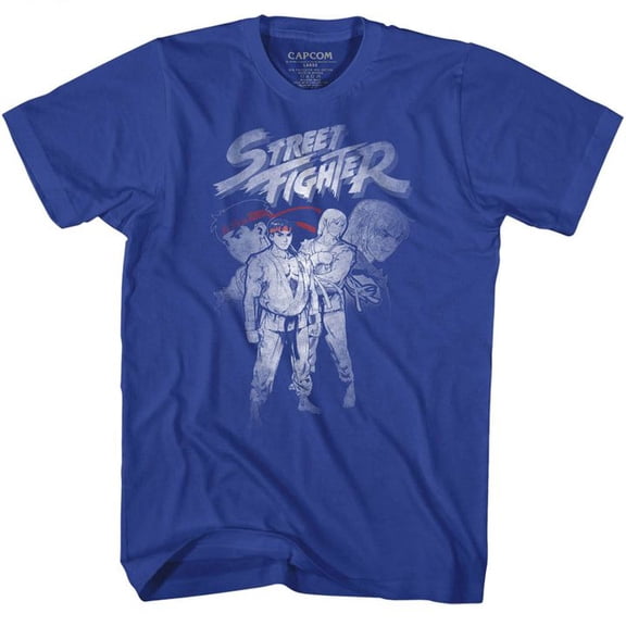 Street Fighter Sfk And R Royal Adult T-Shirt 4Xl