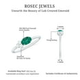 thumbnail image 5 of Rosec Jewels Certified Lab Grown Emerald Promise Ring for Women - East West Ring - Cluster Emerald Diamond Ring - AAAA Quality, 14K Yellow Gold, US 8.00, 5 of 9