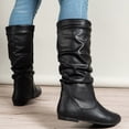 thumbnail image 3 of dmqupv Women's Western Slouch Boots Cowgirl Boots Wide Calf No Heel Black Size 37, 3 of 5