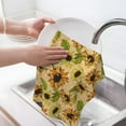 thumbnail image 6 of Disketp Sunflowers Waffle Weave Kitchen Dish Cloth,Super Absorbent Kitchen Dish Towels 16*26 Inches for Dish Rags Washing Dishes, Drying Dishes, 6 of 7
