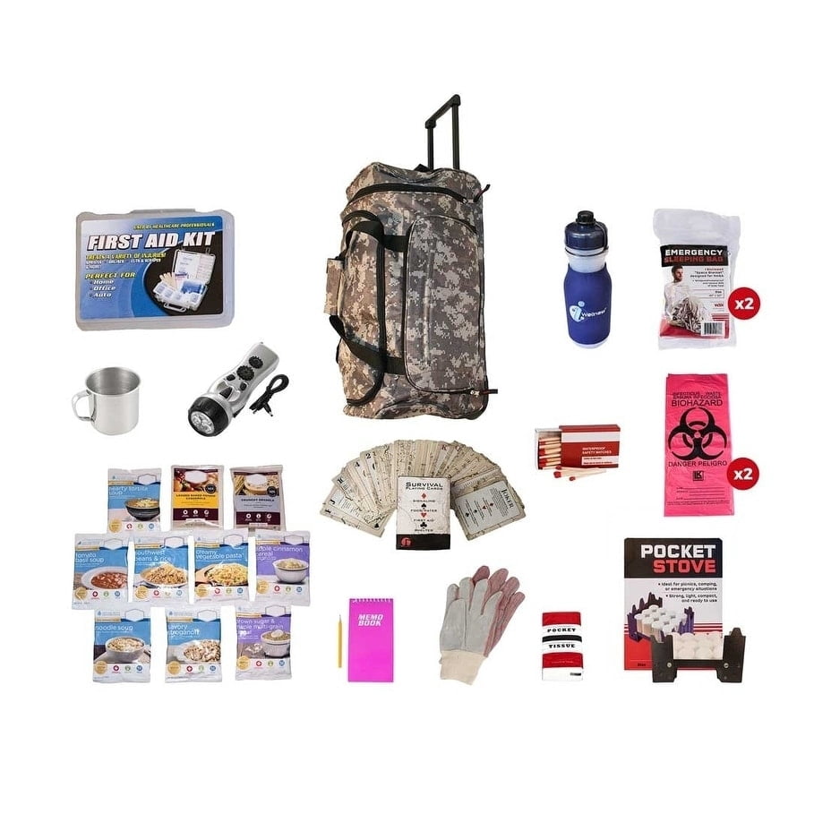 FSEK||BWB-CM Food Storage Survival Kit - CAMO Wheel Bag