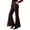 Brown, variant on Women's Bell-Bottoms Pants Halloween Gothic Lace Split Flared Trousers with Pocket
