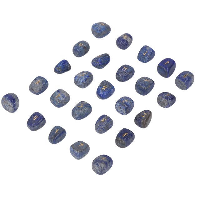 Piedras rúnicas naturales, juego de 25 piedras rúnicas naturales, letras de cristal de primera calidad