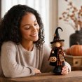 thumbnail image 6 of Halloween Witch Figurine,8 Inch Plaid Outfit Witch with Pumpkin Decor Desk Statue,Cute Holiday Table Centerpiece Decor,Women's Festival Gifts, 6 of 6