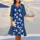 thumbnail image 1 of Puntoco Conjunto de vestido de gasa con cuello redondo y media manga con estampado informal de verano para mujer Puntoco Puntoco-2512, 1 of 8