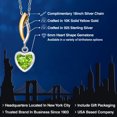 thumbnail image 2 of Gem Stone King 925 Silver and 10K Yellow Gold Green Peridot Pendant Necklace for Women | 0.77 Cttw | Gemstone August Birthstone | Heart Shape 6MM | With 18 inch Chain, 2 of 6