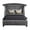 Gray, variant on Upholstered Queen Bed In Black With Crystal Accents And Wood Construction Modern Upholstery Size
