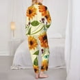 thumbnail image 5 of Bingfone Womens Pajama Sets Sunflowers And Butterflies Print,Long Sleeve Loungewear Pajamas Set-X-Large, 5 of 9