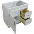 thumbnail image 3 of Bellaterra Home 400700-36L-WH 36 in. Single Sink Vanity with Cabinet, White - Left Door, 3 of 12
