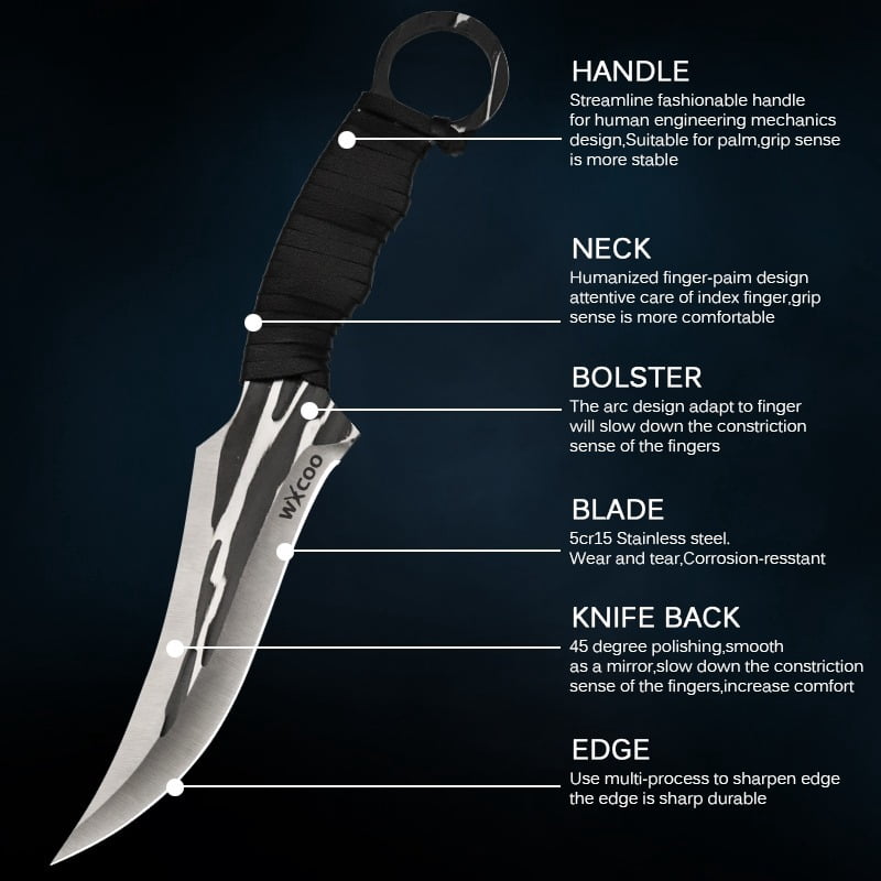 2SETS Kitchen Chef Knife Set with Stainless Steel Boning Knife Cover Professional Utility Knife Outdoor Camping Knife Hand Forged Fruit Knife Beef Slicing Fish Cutting Knife Kitchen Supplies