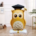 thumbnail image 2 of 1Pcs 150cm Large Stand Graduation Brown Yellow Owl Doctor Balloons Graduation Party Decorations Balloon, 2 of 5