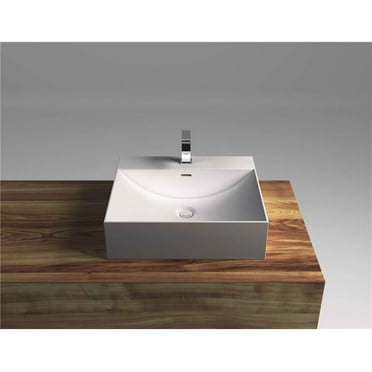Cantrio Koncepts ST-1916 Solid Surface Coutertop Basin with Overflow