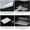Uxcell Clear Acrylic Display Case with LED Light 4 Tier Dustproof